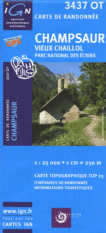 3437OT Champsaur, Vieux Chaillol, parc national des Ecrins (1/25000)