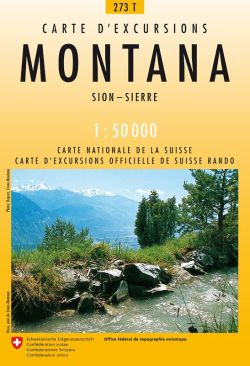 273T Montana avec itinéraires de Randonnée (1/50000)