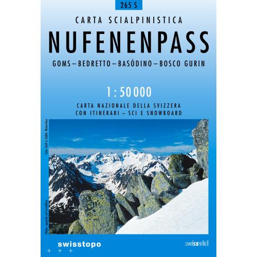 265S Nufenenpass avec itinéraires de Ski (1/50000)