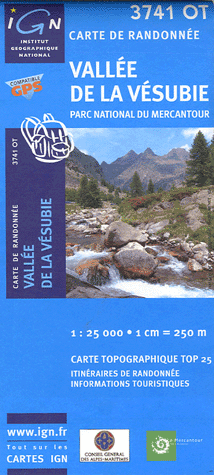 3741OT Vallée de la Vésubie, parc national du Mercantour (1/25000)