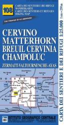 108 Cervino Matterhorn, Breuil Cervinia, Champoluc 1:25.000