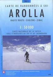 283S Arolla avec itinéraires de Ski (1/50000)