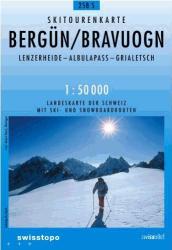 258S Bergun/Bravuogn avec itinéraires de Ski (1/50000)