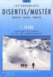 256S Disentis/Mustér avec itinéraires de Ski (1/50000)
