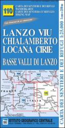 110 Lanzo, Viu', Chialamberto, Locana, Cirie' (1/25000)