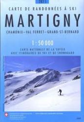 282S Martigny avec itinéraires de Ski (1/50000)